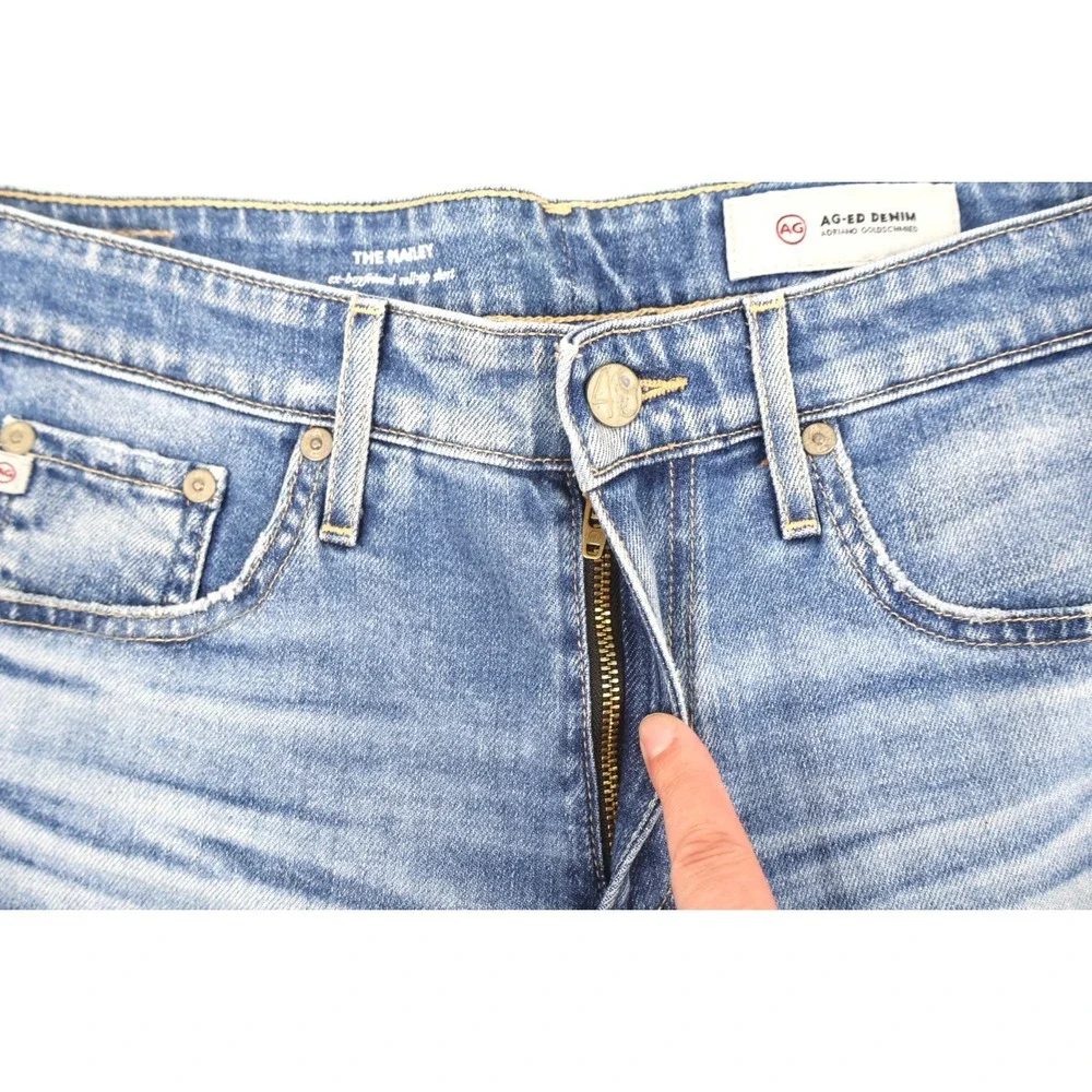AG‎ Adriano Goldschmied The Hailey Denim Shorts 27 NWT Sample Cuffed Stretch